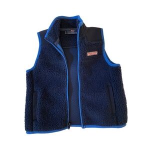 Vineyard Vines Navy Sherpa Vest (3T, Unisex, Like New)